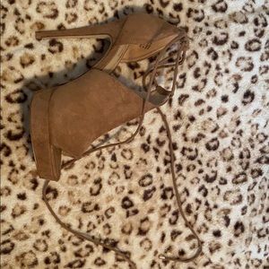 Aldo Platform Lace up Suede Heels